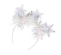 Élégant flocon de neige Accessoires pour cheveux avec strass blancs scintillants pour les vacances, les festivals et les fêtes d'hiver