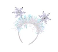 Élégant flocon de neige Accessoires pour cheveux avec strass blancs scintillants pour les vacances, les festivals et les fêtes d'hiver