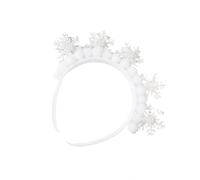 Élégant flocon de neige Accessoires pour cheveux avec strass blancs scintillants pour les vacances, les festivals et les fêtes d'hiver