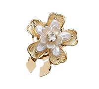 Elegant Flower Cufflink - Clip On Pearl Cufflinks, Floral Shirt Cuff Link for Women, Stylish Sophisticated Design, Sturdy Fashion Accessory with Timeless Appeal, Multi-Purpose Cufflinks for wedding