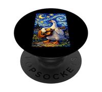 Elegant Goose Playing Guitar Whimsical Art Music Camping PopSockets PopGrip Adhésif