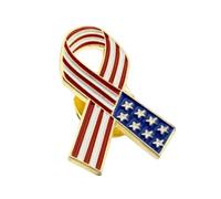 Élégant Goupille De Ruban Américains Dynamiques Adaptés Festivités Du Jour De L'indépendance Et À L'événement Culturel.