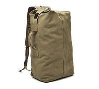 Élégant Grande capacité Tactique Toile Sac à Dos armée Seau Sac Sport en Plein air Sac de Sport Sac à Dos de Voyage-Tan