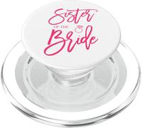 Élégant Graphique Rose « Sister of The Bride » PopSockets PopGrip pour MagSafe