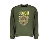 Elegant Green Fleece Crew Neck Sweatshirt
