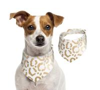 Élégant guépard léopard Blanc doré,Bandanas pour Chien, écharpe en Coton, Bavoirs réglables pour Animaux de Compagnie,L