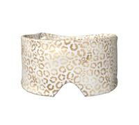 Élégant guépard léopard blanc doré,Masque pour les yeux bloquant la lumière Cache-yeux et cache-oreilles pour le sommeil