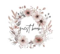 Elegant guest book with white pages for writing in yourself - softcover, 116 pages - ideal for weddings, christenings, birthdays, school enrolment and special occasions
