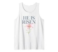 Elegant He is Risen Lily Easter Christian Jésus Débardeur