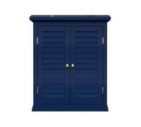Elegant Home Fashions Armoire Murale 2 Portes Lamelles Bleu Marine