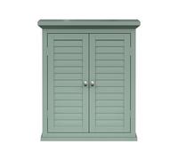 Elegant Home Fashions Armoire Murale 2 Portes Lamelles Vert Sauge