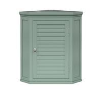 Elegant Home Fashions Armoire Murale dAngle Lamelles Vert Sauge