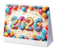 Elegant Home Office Essential Decorations Decorative Desk Planner Wall Calendar Artist 2026 Rhinestones Calendar Resin Organizer