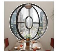 Élégant Hublot Rond En Alliage D'aluminium Avec Verre Trempé - Idéal For La Décoration De La Maison, De La Cuisine Et Du Dortoir(Schwarz,60cm)