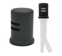 Élégant kit de passage d'air pour lave-vaisselle avec bouchon en laiton | Finition noire mate | Prévention du refoulement pour évier de cuisine | Installation facile, aucun outil nécessaire (B)