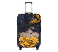 Elegant Lady With Hat Housses de bagage de voyage élastiques 45,7 à 81,3 cm, noir, M