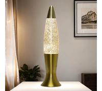 Élégant Lampe Brillante ROXY en Or 40cm Incl. Source D'Éclaraige Rétro Lava