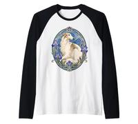 Élégant lévrier Russe Borzoi Art Nouveau Manche Raglan
