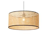 Elegant Light Fixtures Wicker Pendant Hanging Lamp with Basket Shade, Nordic Chandelier for Dining Living Room Balcony Cafe(50cm)