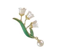Elegant Lilys Of The Valley Brooch Portable Floral Designs Secure Clasp For Formeal Event Lilys Of The Valley Brooch