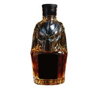 Elegant Liquor Bottle - Glass Jar for Beverage Storage | 300ml Container with Airtight Lid, 3D Design Display Piece, Alcohol Drink Holder for Cellar Home Gathering Commercial Bar Decor