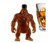 Elegant Liquor Decanter - Hand Carved Glass Bottle for Whiskey | Transparent 350ml Capacity with Aerator Holder, Collectible Cute Design, Indoor Drinking Accessory for Men, Father