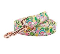 Elegant little tail Laisse solide pour chien avec poignée douce en coton pour la Saint-Patrick - Résistante et durable - Pour chiens de petite, moyenne et grande taille