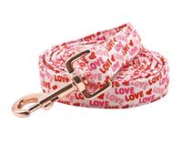 Elegant little tail Laisse solide pour chien avec poignée douce en coton pour la Saint-Valentin, pour les vacances, pour chiens de petite, moyenne et grande taille