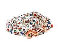 Elegant little tail Laisse solide pour chien avec poignée douce en coton pour la Saint-Valentin, pour les vacances, pour chiens de petite, moyenne et grande taille
