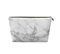 Élégant Marbre Chic Blanc Gris Argent Glitter, Trousse de Maquillage Trousse à cosmétiques Trousse de Toilette de Voyage Portable Pochette de Toilette