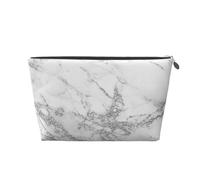 Élégant Marbre Chic Blanc Gris Argent Glitter, Trousse de Toilette Trousse de Maquillage Sac à cosmétiques Trousse de Toilette de Voyage Portable