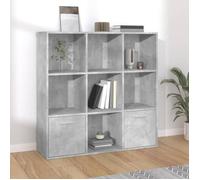 Elegant Meuble étagère Salon - Bibliothèque Gris béton 98x30x98 cm Aggloméré""Bonne vie""29275 - Gris 29 Kg