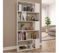 Elegant Meuble étagère Salon - Bibliothèque-Séparateur de pièce Blanc brillant 80x24x159 cm""Bonne vie""25890 - Blanc 24,6 Kg