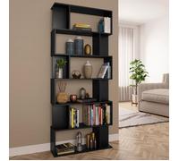 Elegant Meuble étagère Salon - Bibliothèque-Séparateur de pièce Noir 80x24x192 cm Aggloméré""Bonne vie""96003 - Noir 29 Kg