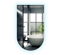 Élégant Miroir Mural avec Éclairage LED Lumineux 50x90 cm - Miroir Arche sans Cadre en Blanc Froid pour Salle de Bain, Salon, Chambre, Design Moderne Boho Loft
