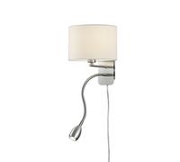 Élégant Moderne Applique Murale Ø20cm E14 En Nickel Interrupteur Salon