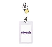 Élégant mot Londonphile Art Déco Cadeau Mode Badge Carte de Crédit Pochette de Protection Jaune Cloche