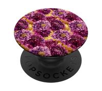 Élégant Motif de Fleurs de Prunes et Violettes PopSockets PopGrip Adhésif