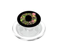 Élégant Motif Floral Lettre O Monogramme Initiale Alphabet PopSockets PopGrip pour MagSafe
