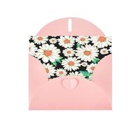 Élégant motif marguerite imprimé cartes de vœux avec enveloppes, remerciements, anniversaires, Noël, Saint-Valentin