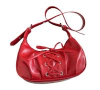 Élégant nœud nœud réglable sac à bandoulière pratique PU spacieux sous les bras sacs pour femme essentiel quotidien léger, Rouge, One Size