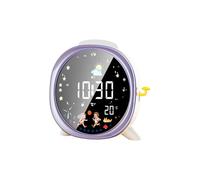 Élégant Numérique D'alarme Numérique Night Light Double Alarm Temperature Affichage Facile À Lire Affichage pour Décoration De La Maison Horloge De Bureau LED Rose pour Chambre À Coucher