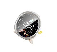 Élégant Numérique D'alarme Numérique Night Light Double Alarm Temperature Affichage Facile À Lire Affichage pour Décoration De La Maison Horloge De Bureau LED Rose pour Chambre À Coucher