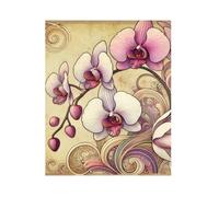 Elegant Orchid: Watercolor Art | Orchid Flower | Journal or Notebook for School, College, Work or Play | Lined Style
