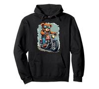 Élégant Ours en Peluche Biker Cool Aventure Balade Sweat à Capuche