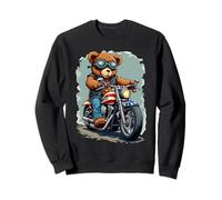 Élégant Ours en Peluche Biker Cool Aventure Balade Sweatshirt