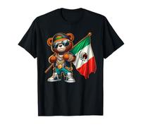 Élégant ours en peluche drapeau mexicain mexicain coloré Hip Hop T-Shirt
