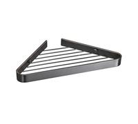 Élégant panier de douche d'angle mural en métal - Étagère de rangement triangulaire pour salle de bain, disponible en 6 couleurs (noir) - Organiseur peu encombrant pour articles de toilette et