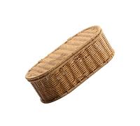 Élégant panier de rangement ovale tissé à la main en rotin portable pour des designs économes en cabinet Panier décoratif élégant