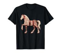 Élégant Patchwork Floral Cheval Western bohème T-Shirt